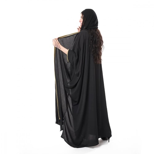 عباية بشت كلاسيك لون اسود - ذهبي