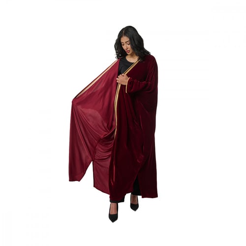 عباية بشت كلاسيك لون عنابي