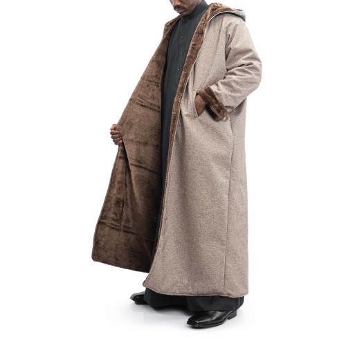 فروة شال كشميري لون كحلي