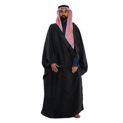 بشت ملكي بريسم كشميري لون اسود