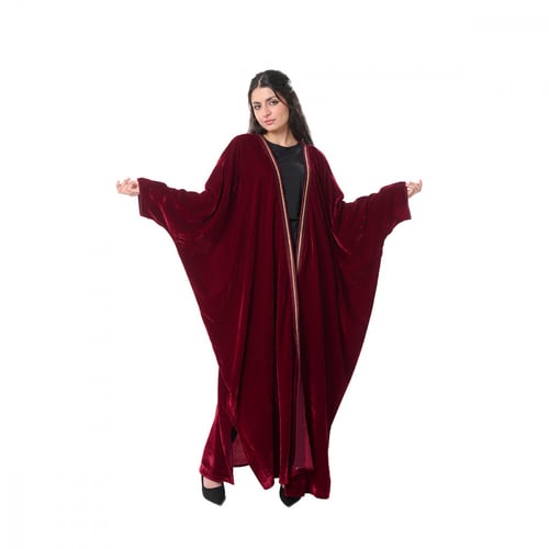 عباية بشت كلاسيك لون عنابي