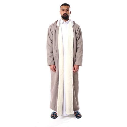 فروة شال كشميري جوخ لون بيج