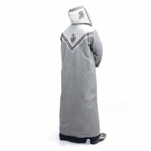 فروة شال كشميري لون رصاصي