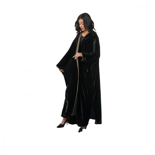 عباية بشت كلاسيك لون اسود - روز