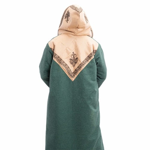 فروة شال كشميري لون اخضر