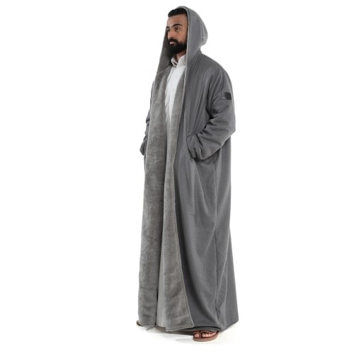 فروة كشميري جوخ كلاسيك لون رصاصي