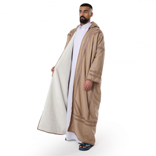 فروة كشميري طفيلي طبيعي لون بيج