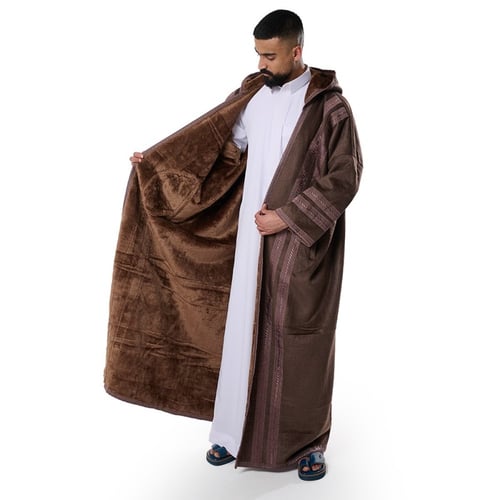 فروة مخمل كلاسيك لون عودي