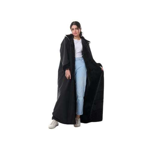 فروة شال كشميري جوخ لون اسود