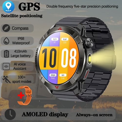 GPS ساعة ذكية للرجال 1.43 بوصة 466*466 AMOLED دائم...