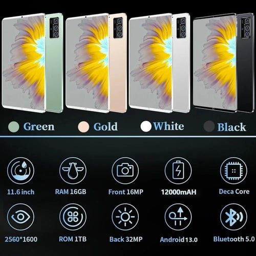 تابلت 2025 أندرويد 13.0 جديد تمامًا 11.6 بوصة 16 ج...