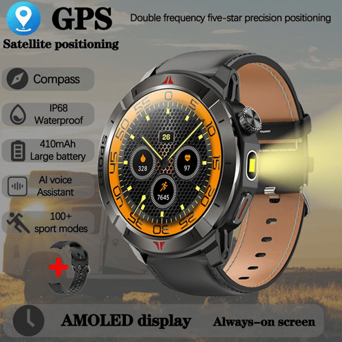 GPS ساعة ذكية للرجال 1.43 بوصة 466*466 AMOLED دائم...