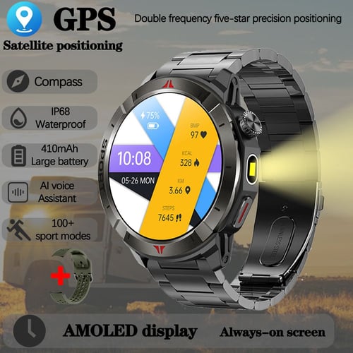 GPS ساعة ذكية للرجال 1.43 بوصة 466*466 AMOLED دائم...