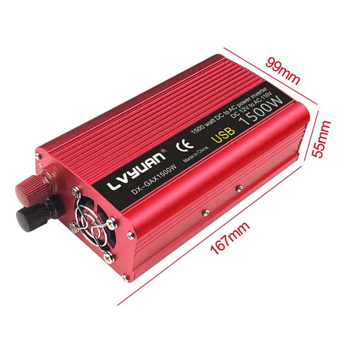 1500 واط/2000 واط/2600 واط DC12V إلى AC110V المحمو...