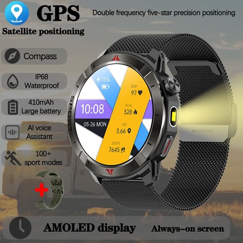 GPS ساعة ذكية للرجال 1.43 بوصة 466*466 AMOLED دائم...