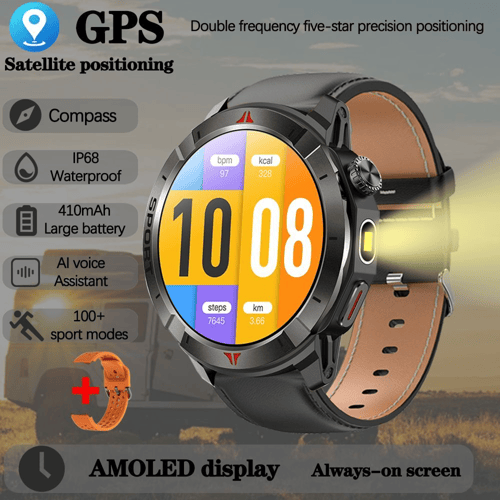 GPS ساعة ذكية للرجال 1.43 بوصة 466*466 AMOLED دائم...