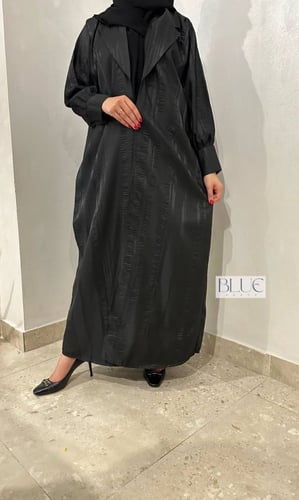 عباية المنى , عباية سوداء قماش جاكار فخم بقصه عادي...