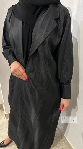 عباية المنى , عباية سوداء قماش جاكار فخم بقصه عادي...