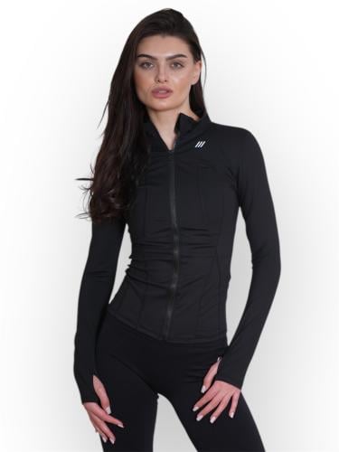 جاكيت اكمام طويلة باللون الاسود