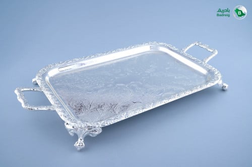 صينية تقديم مسطحة بأرجل كوين آن انجليزي 44*25 سم