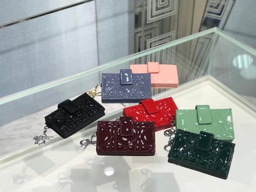 MINI LADY DIOR WALLET Black