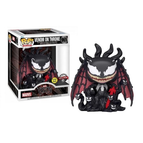 Funko Pop! Deluxe: Venom on Throne - Glow in The D...