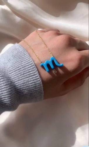 سلسال الابراج فضة مطلية بالذهب