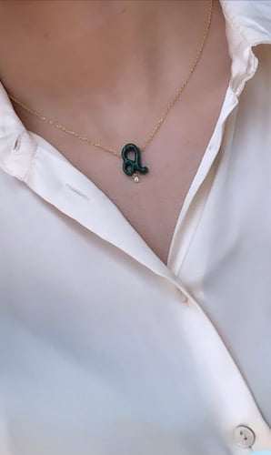 سلسال الابراج فضة مطلية بالذهب