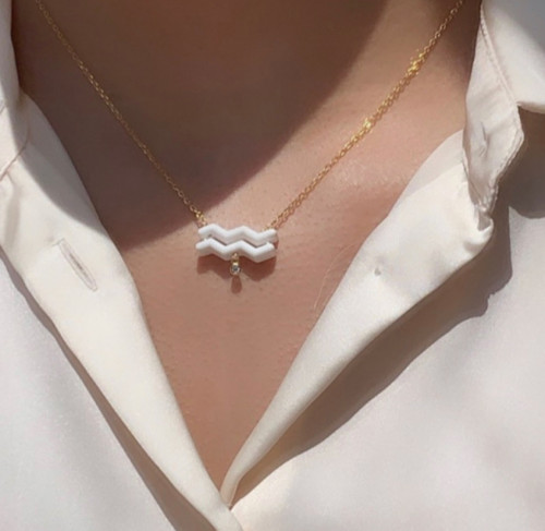 سلسال الابراج فضة مطلية بالذهب