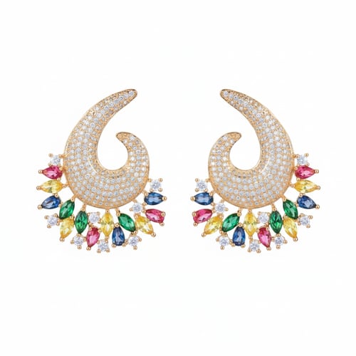 حلق لونا ذهبي