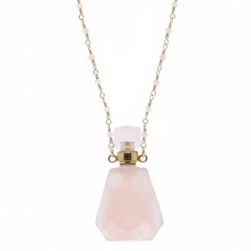 عقد التولة حجر Rose Quartz