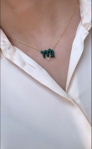 سلسال الابراج فضة مطلية بالذهب