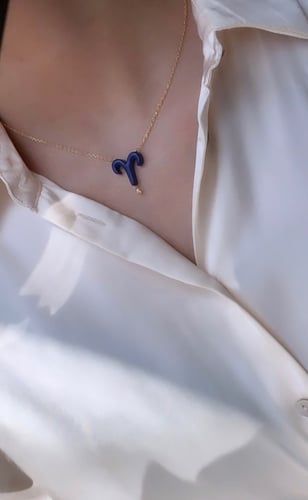 سلسال الابراج فضة مطلية بالذهب