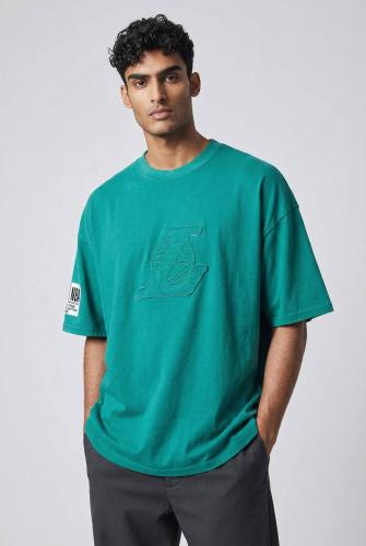 تيشرت قطني اوفر سايز ليكرز لون تيفاني غامق