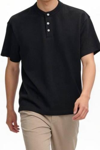 تيشرت تريكو اوفر سايز خفيف لون اسود