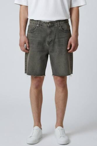 شورت جينز قصة BUGGY واسع لون ترابي