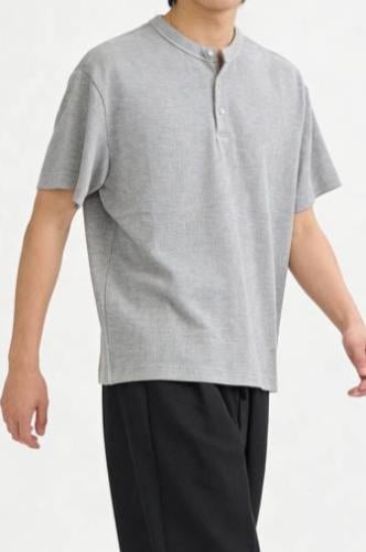 تيشرت تريكو اوفر سايز خفيف لون رصاصي