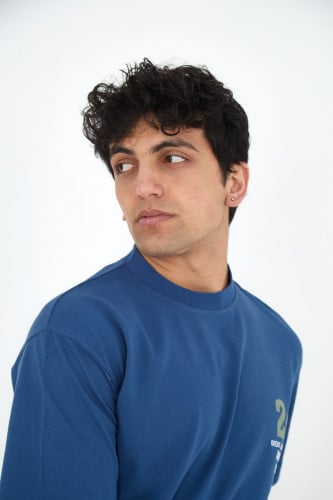 تيشيرت ALWAYS ON THE ROAD أزرق