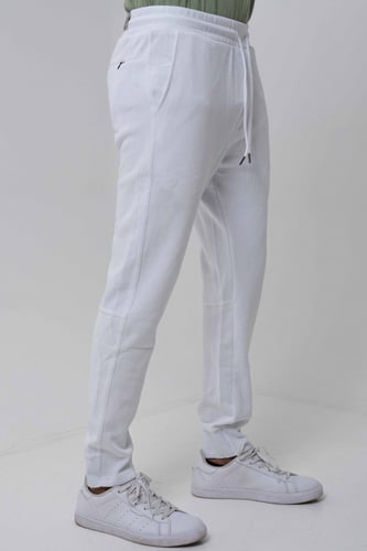 بنطلون سكيني فت قطن أبيض