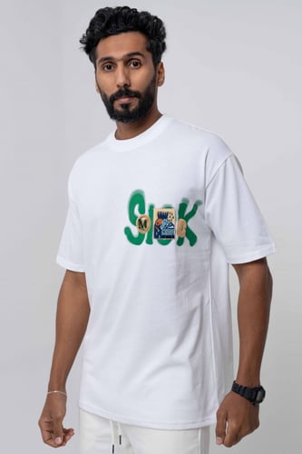 تيشيرت أبيض بطباعة SICK
