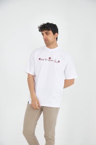 تيشيرت KEEP THE DREAM ALIVE أبيض