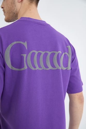 تيشيرت بتطريز N9NETY موف