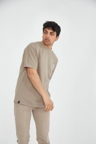 تيشيرت بطباعة PIXEL PAINTING ANHAL بيج