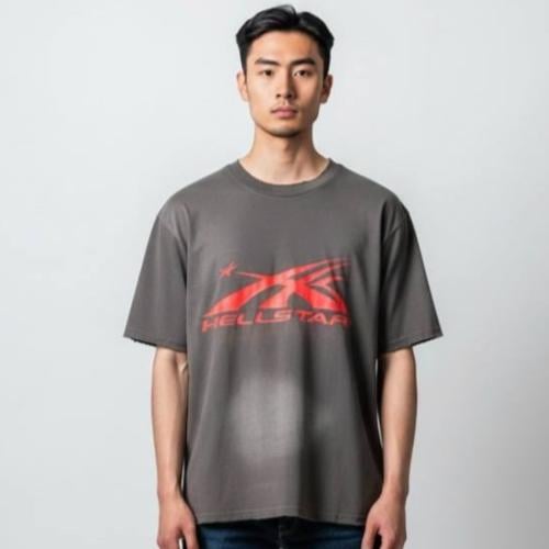 تيشيرت قطني اوفر برسمة HELLSTAR