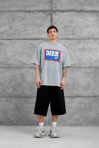 تيشيرت رصاصي بطعة "DIRK" اوفرسايز