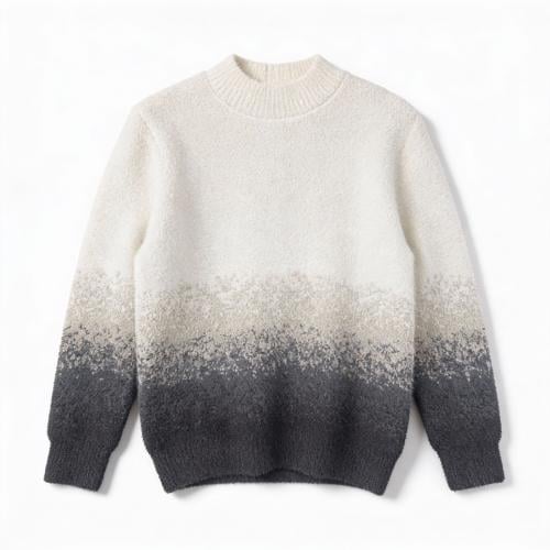 سويت شيرت سكري فاتح برقبه دائرية وقصة عادية