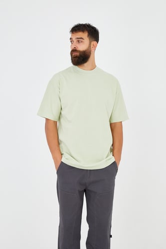 تيشيرت اوفر سايز تيفاني فاتح قطن