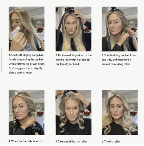 اداة لف الشعر بدون حرارة