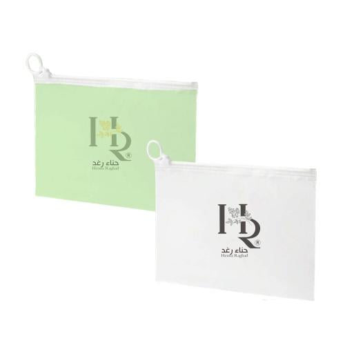 حقيبة شفافة بشعار حناء رغد