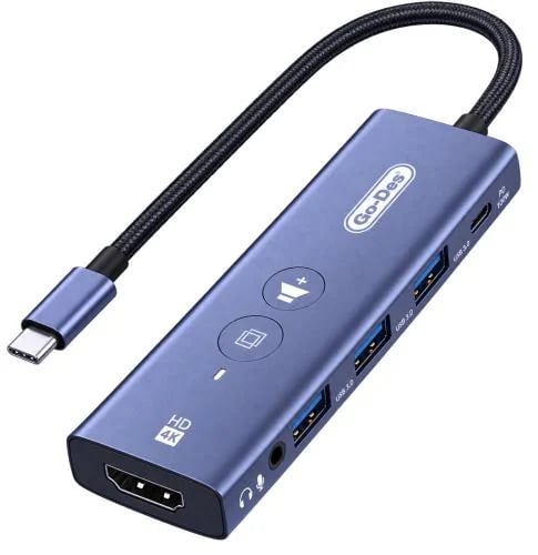 Go-Des 6in1 USB-C Docking Station